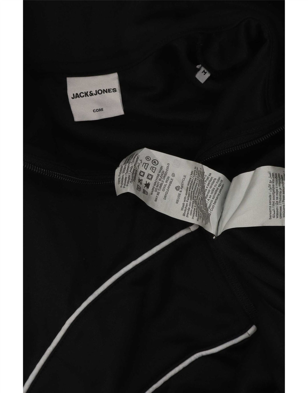 Giacca da tuta da uomo Jack & Jones, poliestere nero medio