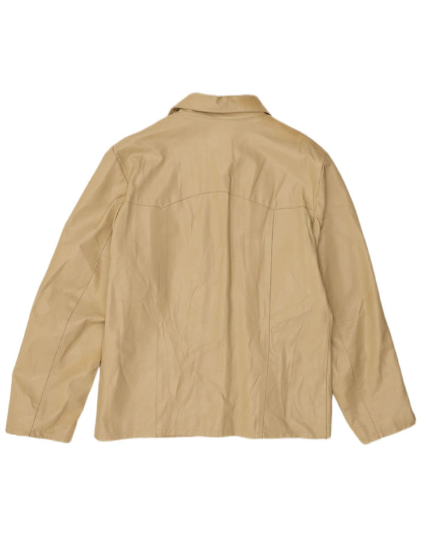 Giacca in pelle da uomo Bayside UK 40 grande in pelle beige