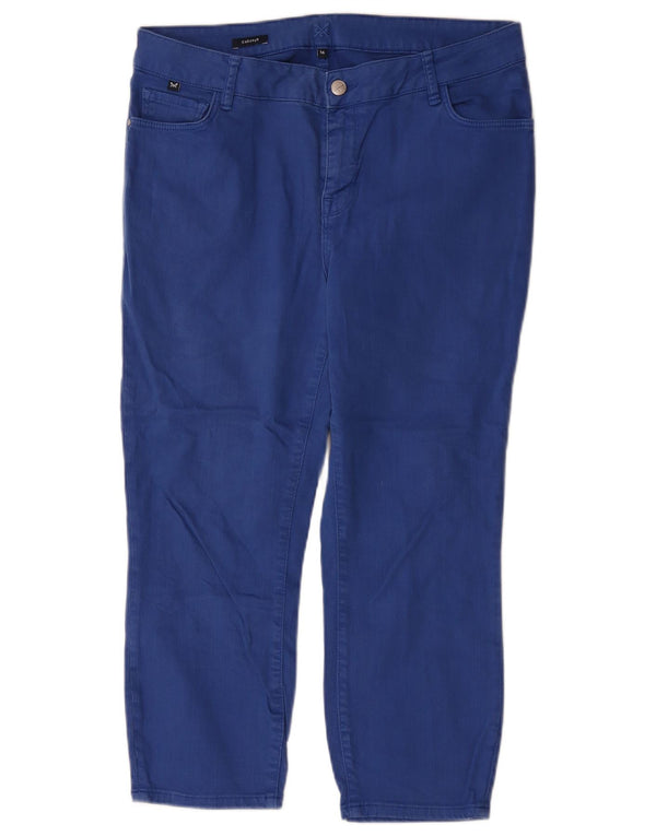 Crew Clothing Jeans corti da donna UK 16 Large W34 L23 Cotone blu