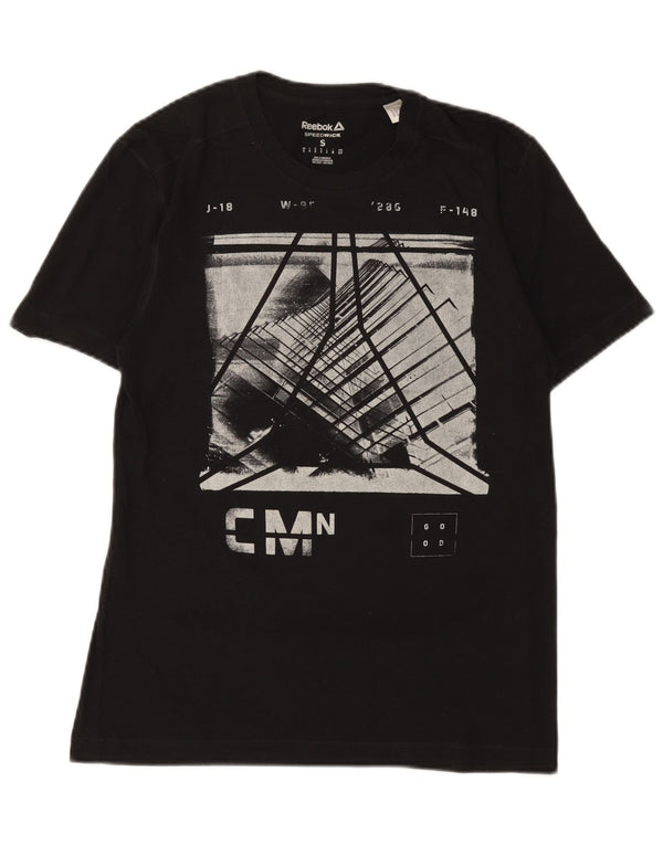 T-shirt grafica da uomo Reebok Top Small Nera