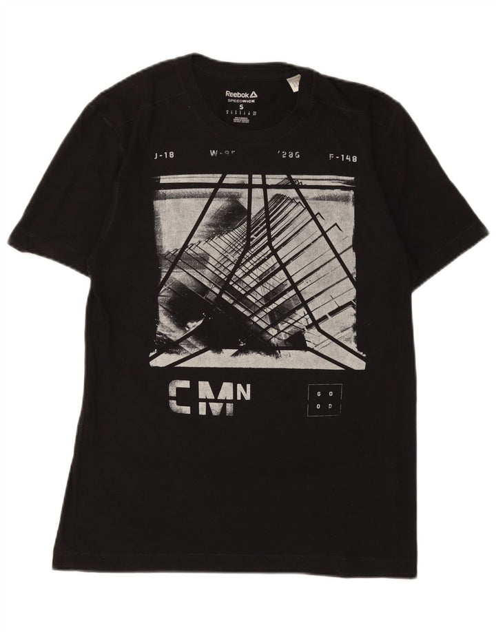 T-shirt grafica da uomo Reebok Top Small Nera