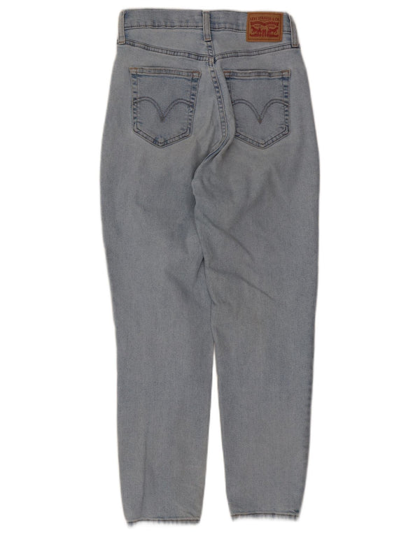 Jeans Levi's da donna a vita alta effetto vissuto Mom W27 L27 cotone blu