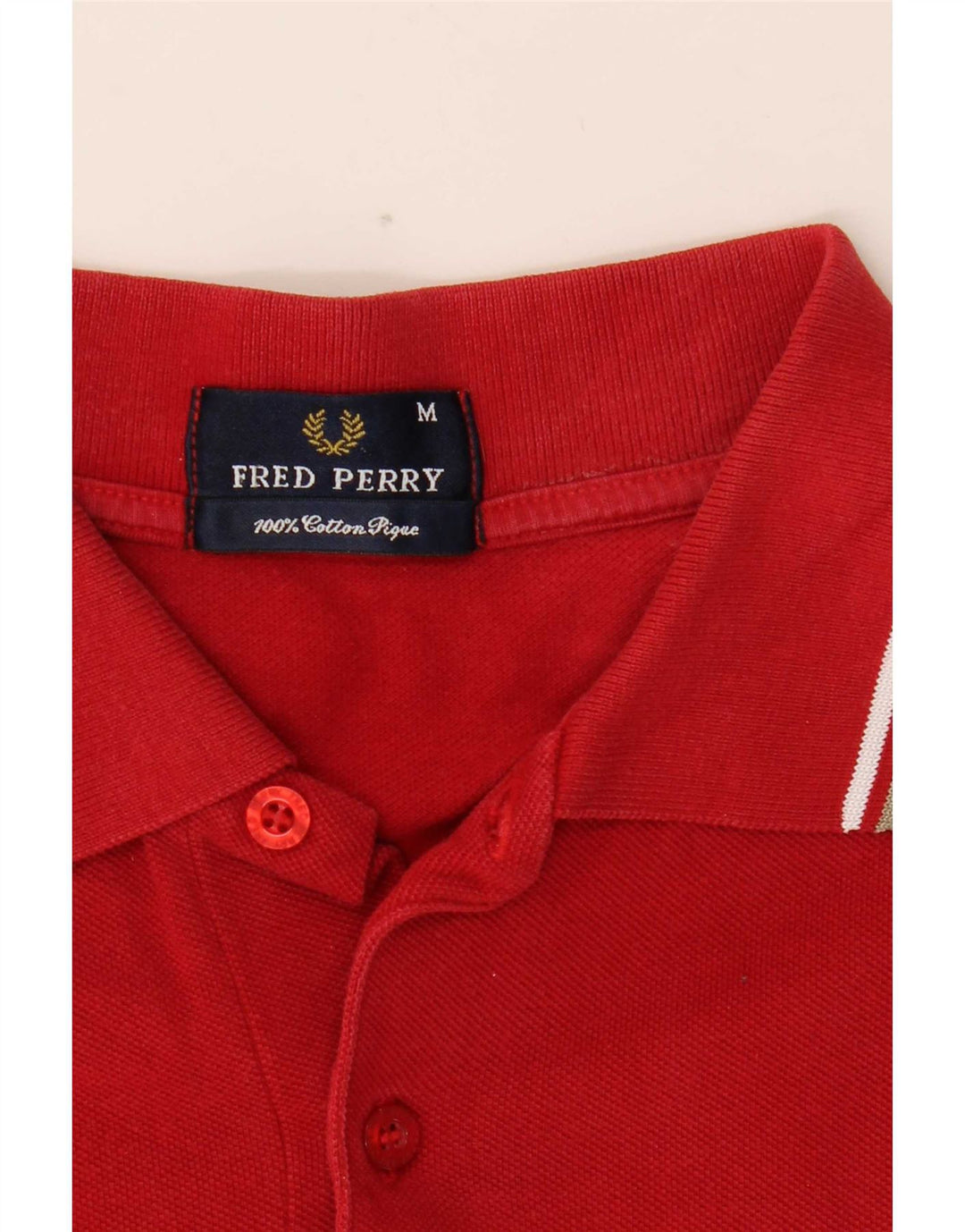 Polo da uomo Fred Perry in cotone rosso medio