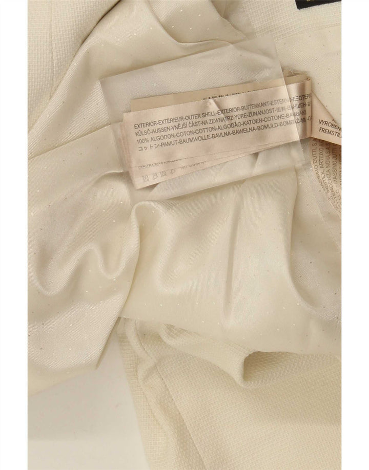 Giacca blazer da donna a 1 bottone Massimo Dutti EU 40 cotone bianco sporco medio