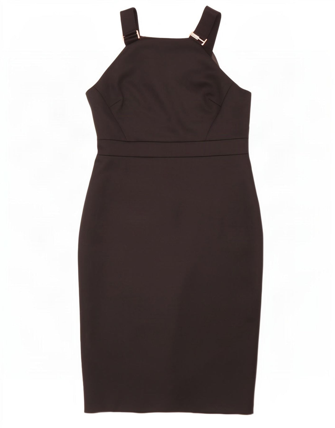 Abito aderente senza maniche da donna Ted Baker taglia 5 XL poliestere nero