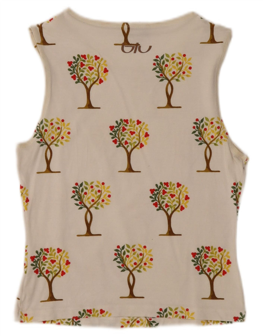 Byblos Canottiera grafica da donna corta UK 12 Medium White Floral