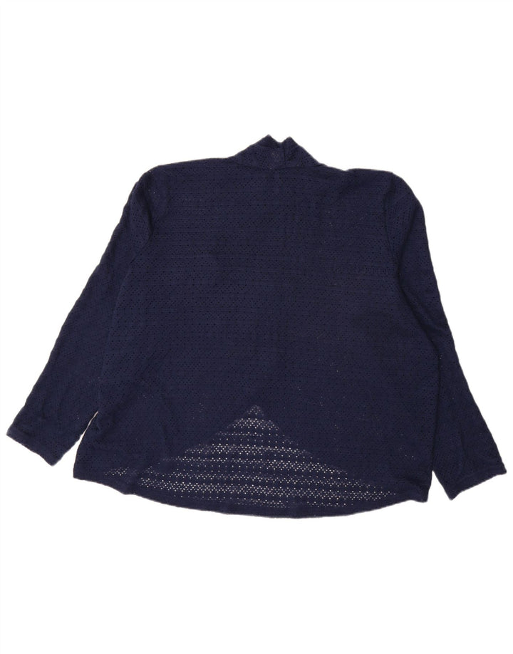 Top cardigan oversize da donna Oasis UK 18 XL poliestere blu navy