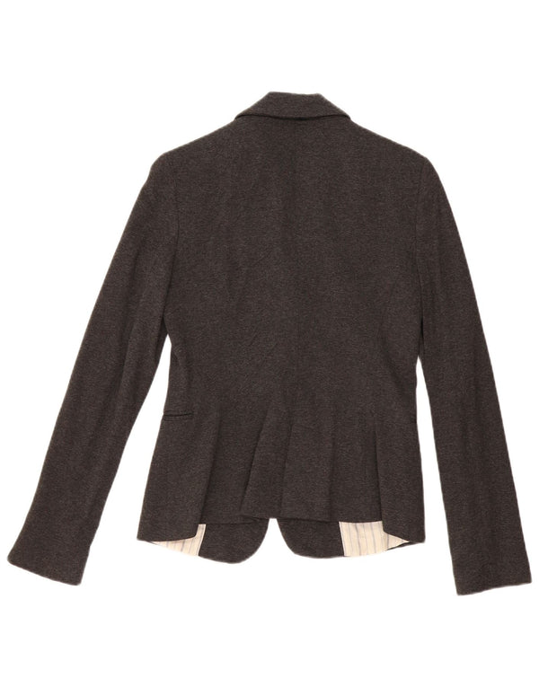 Giacca blazer da donna a 1 bottone Zara UK 10 piccola acetato grigio