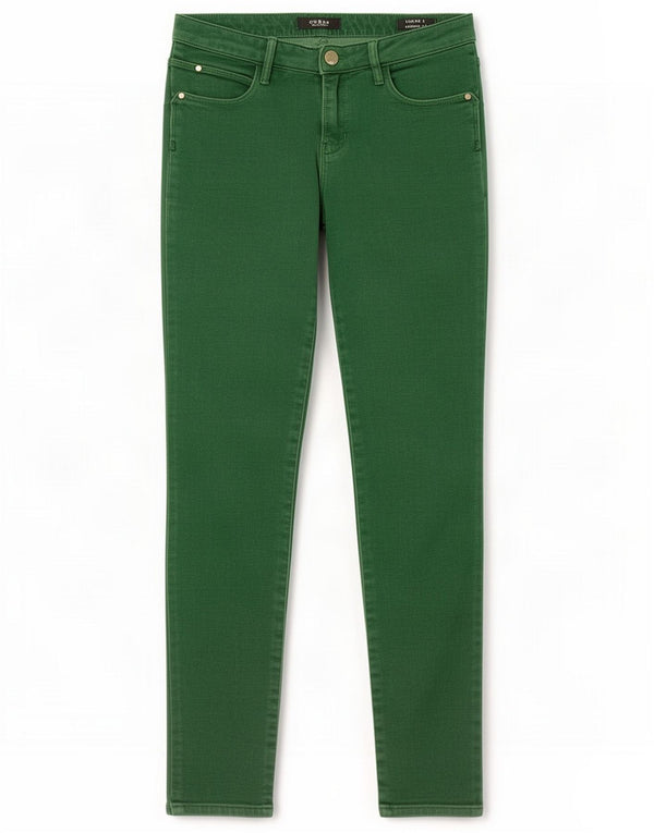 Guess Womens Curve X Mid Rise Skinny Jeans W26 L29 Green
