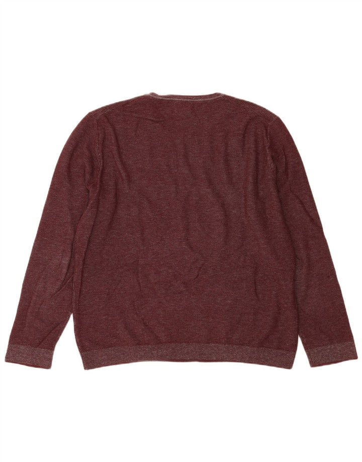 Massimo Dutti Maglione da uomo con scollo a barca XL Bordeaux