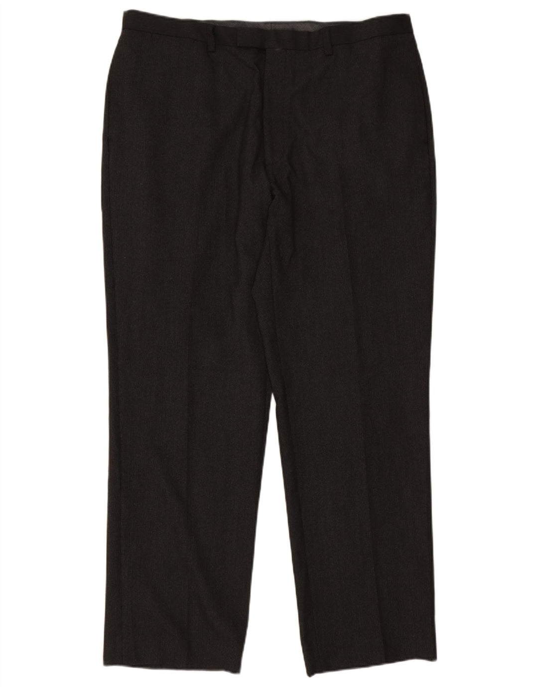 Pantaloni da abito dritti da uomo Marks & Spencer W38 L31 gessato grigio
