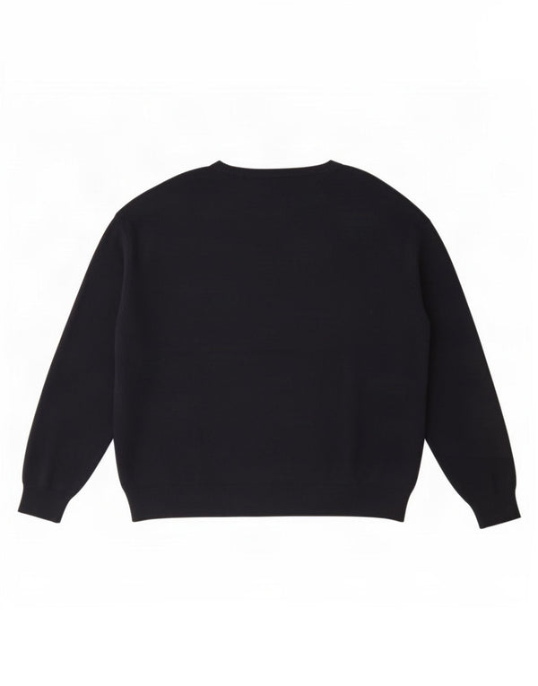 Maglione maglione girocollo da donna Marks & Spencer UK 12 medio blu navy