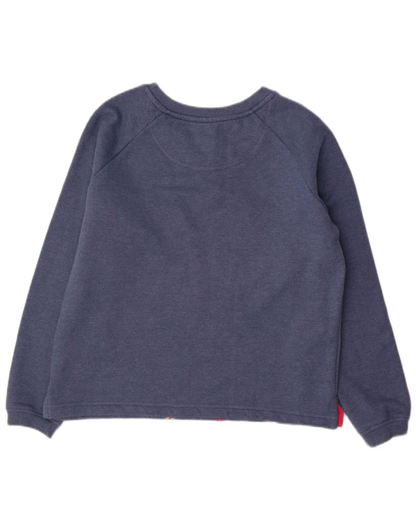 Felpa da donna Weird Fish Jumper UK 16 Grande cotone floreale blu