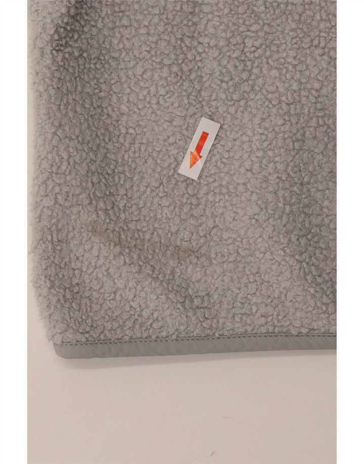 Giacca in pile con cappuccio Nike da ragazzo 11-12 anni in poliestere grigio medio