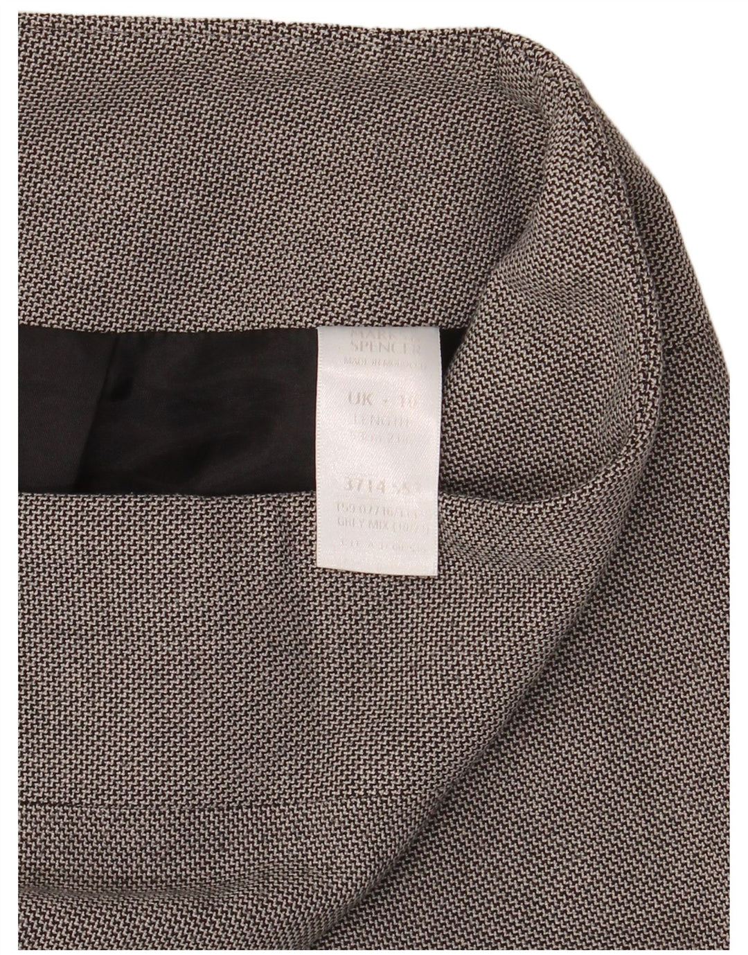 Gonna a tubino da donna Marks & Spencer UK 10 piccola W30 poliestere grigio