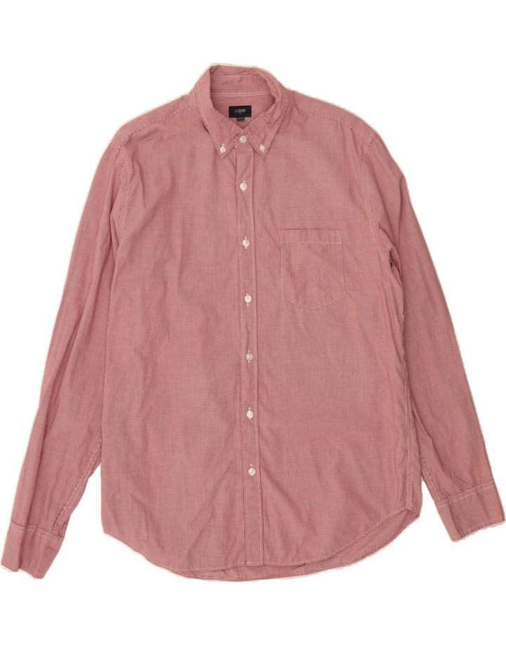 J. CREW Mens Shirt Large Red Gingham Cotton Vintage J. Crew and Second-Hand J. Crew from Messina Hembry 