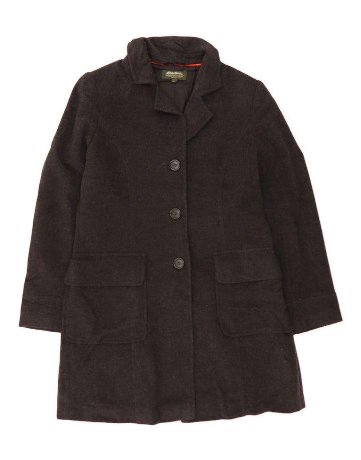 EDDIE BAUER Womens Overcoat UK 14 Medium Grey Wool Vintage Eddie Bauer and Second-Hand Eddie Bauer from Messina Hembry 