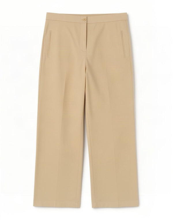 Pantaloni chino dritti da donna Marks & Spencer UK 12 medi W34 L28 Beige