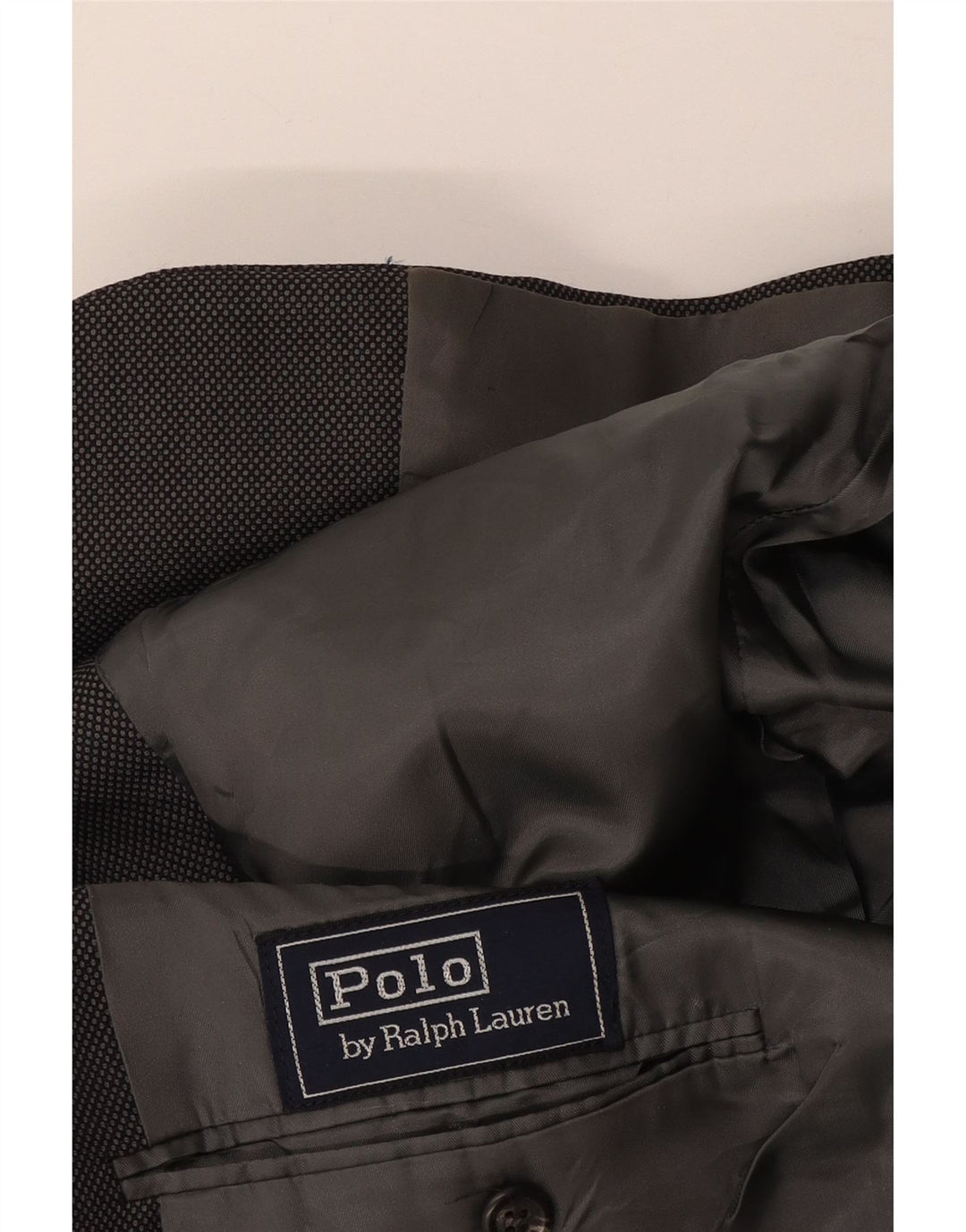 Giacca blazer a 2 bottoni da uomo Polo Ralph Lauren UK 40 grande blu navy maculato