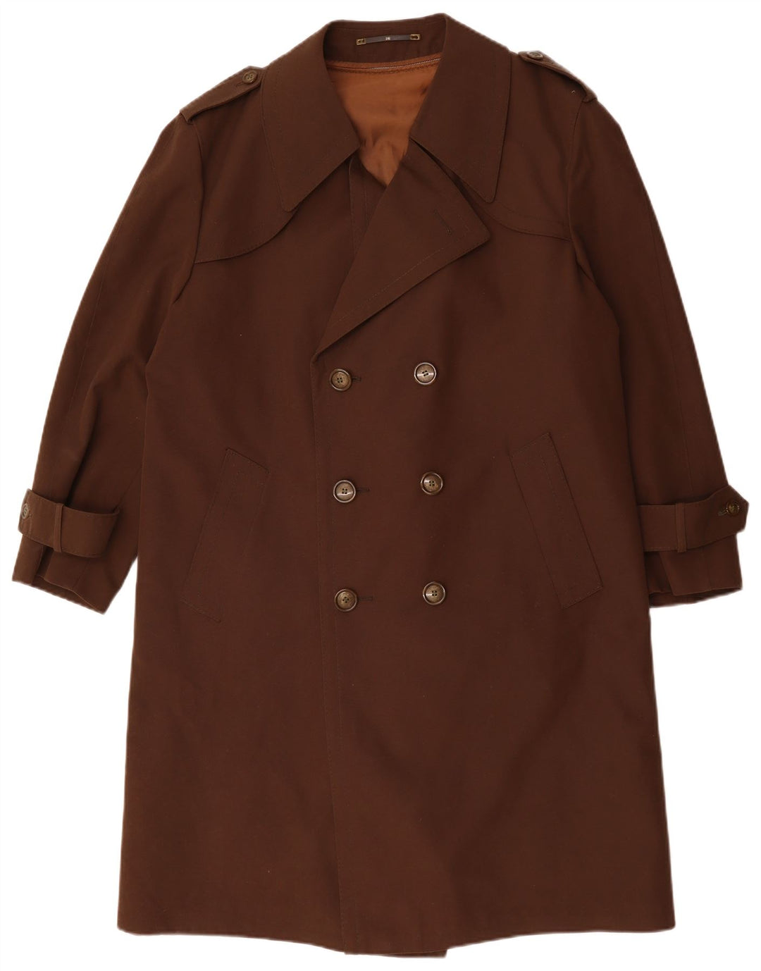 Trench doppiopetto vintage da uomo UK 38 Marrone medio