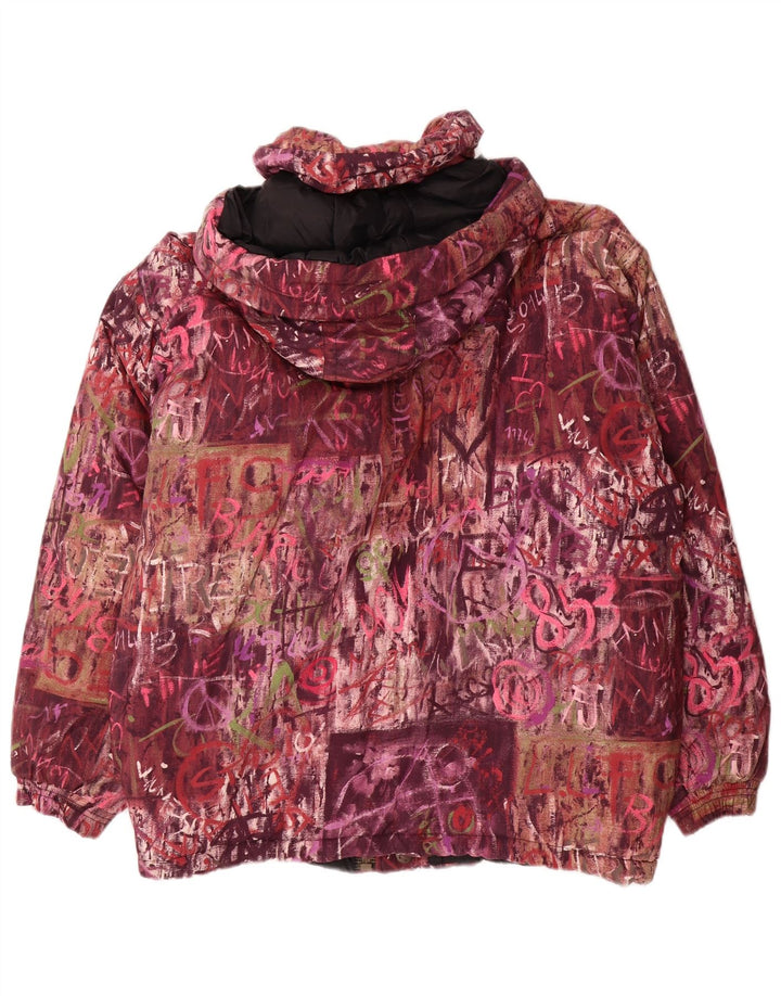 Giacca imbottita con cappuccio Kaama da uomo con motivo astratto IT 44 XS multicolore