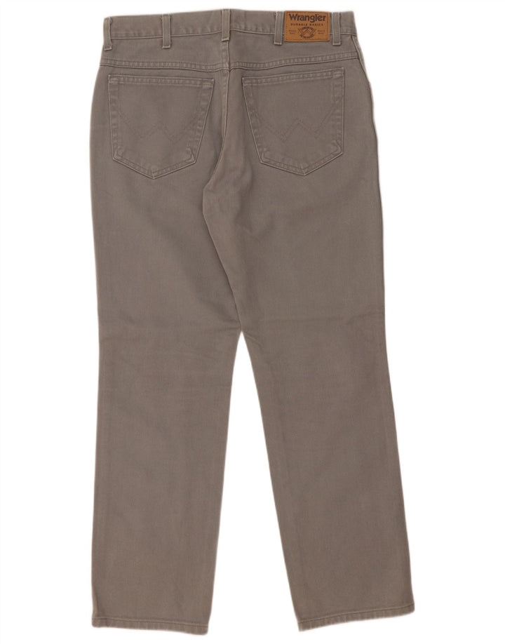 Jeans dritti da uomo Wrangler vestibilità regolare W34 L30 cotone grigio