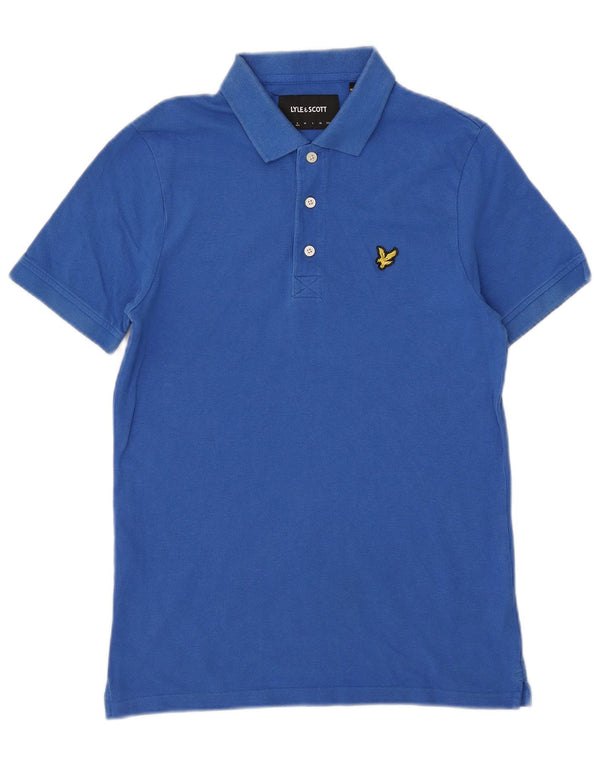 Polo da uomo Lyle & Scott piccola in cotone blu