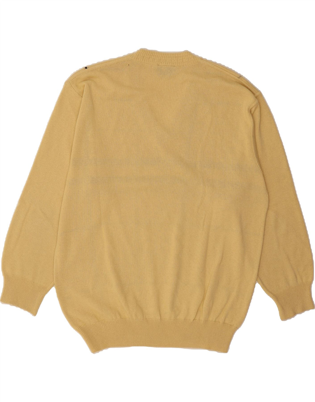 GINO DIROMA Mens V-Neck Jumper Sweater IT 56 2XL Beige Check Cotton Vintage Gino diRoma and Second-Hand Gino diRoma from Messina Hembry 