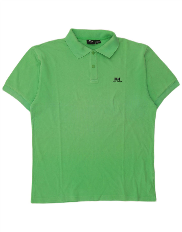 Polo da uomo Helly Hansen grande in cotone verde