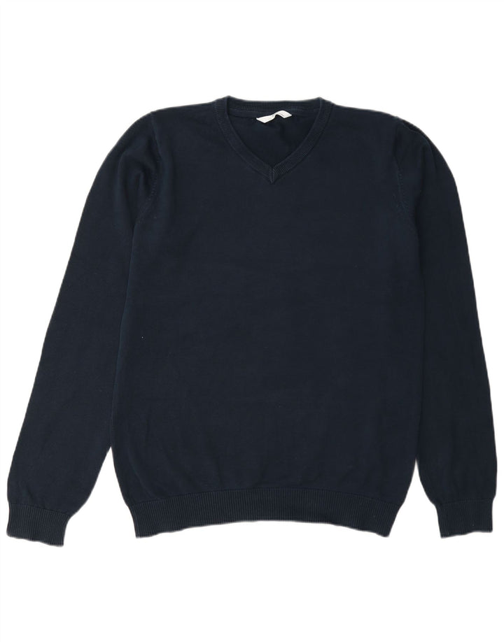 Maglione da ragazzo slim con scollo a V Marks & Spencer 15-16 anni blu navy