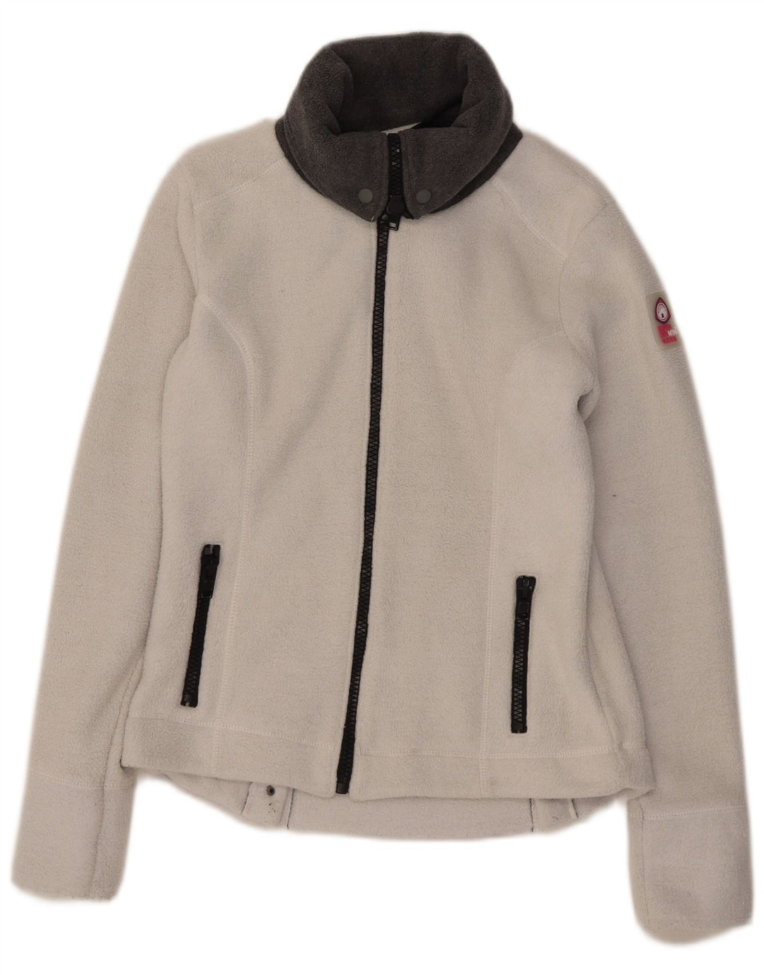 Giacca in pile da donna Superdry UK 14 Large Poliestere bianco