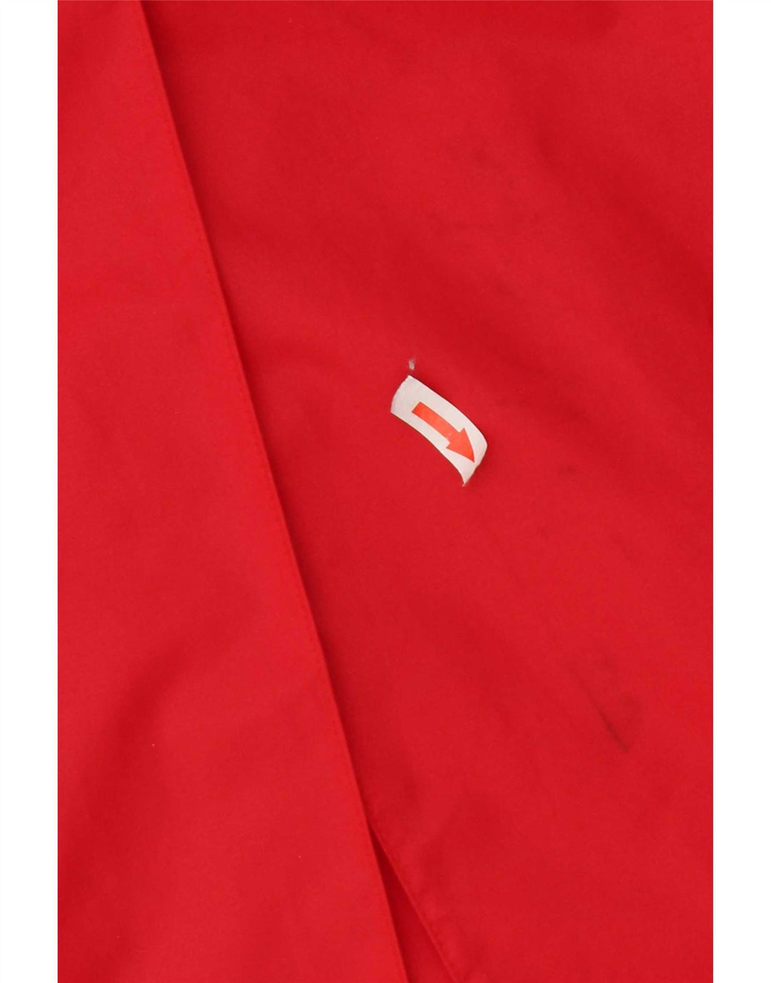 Trench con cappuccio da donna Fiorucci UK 14 nylon rosso medio