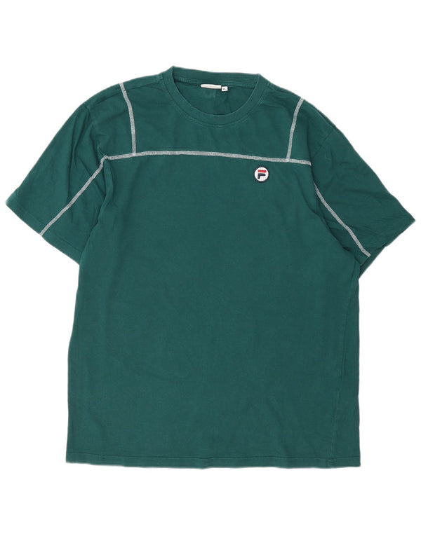 T-shirt Fila Uomo Top XL Verde Cotone