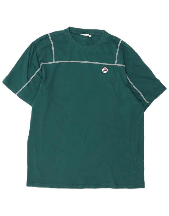 T-shirt Fila Uomo Top XL Verde Cotone