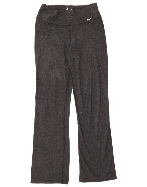 Pantaloni da tuta Nike Dri Fit da donna UK 10 Small Grigio Colourblock Cotone
