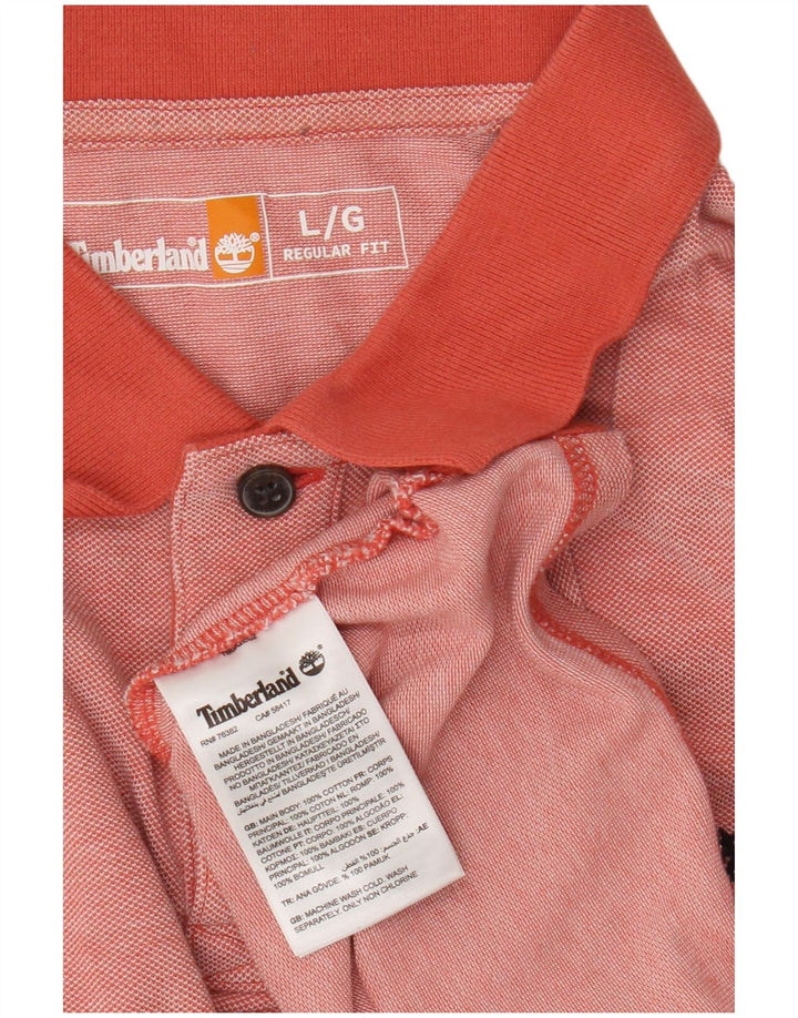 Polo Timberland da uomo vestibilità regolare grande cotone rosa