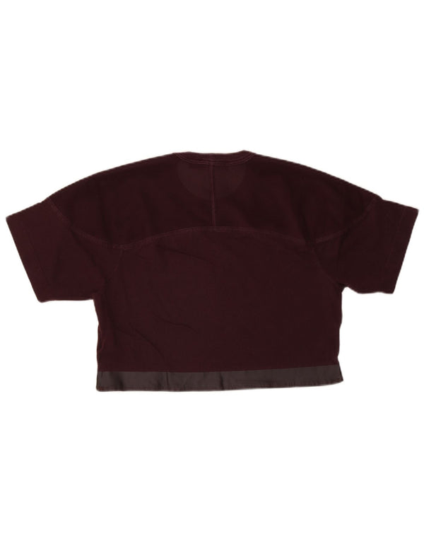 ADIDAS X STELLA MCCARTNEY T-shirt oversize da donna UK 6 XS Bordeaux