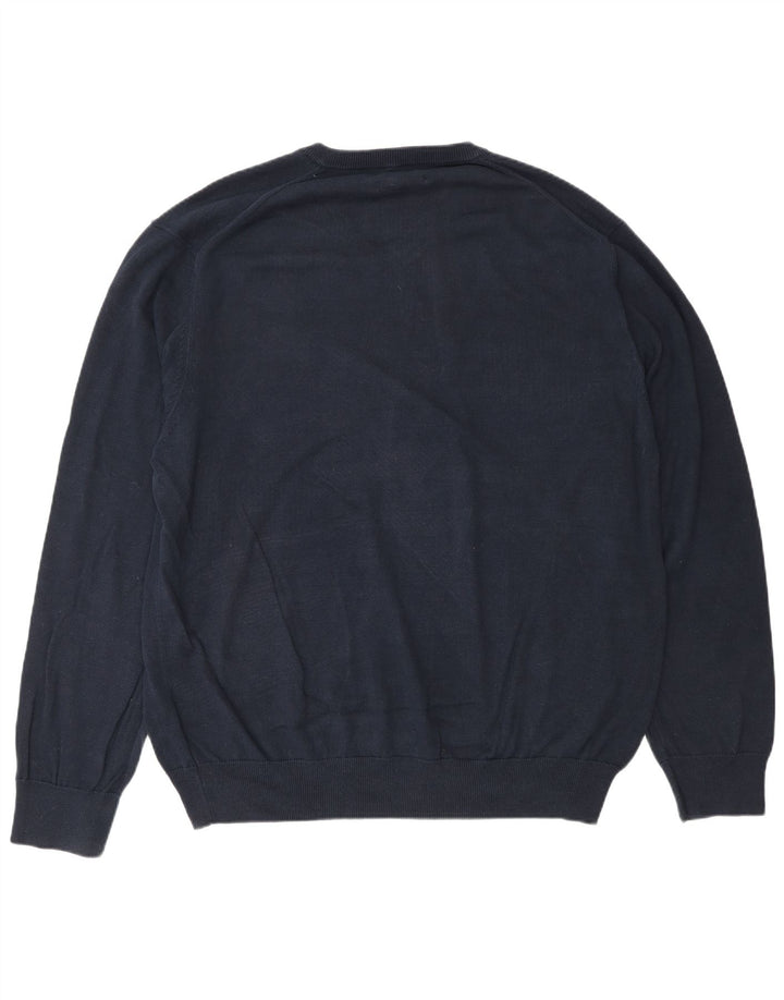 Maglione maglione con scollo a V da uomo Marks & Spencer 2XL cotone blu navy