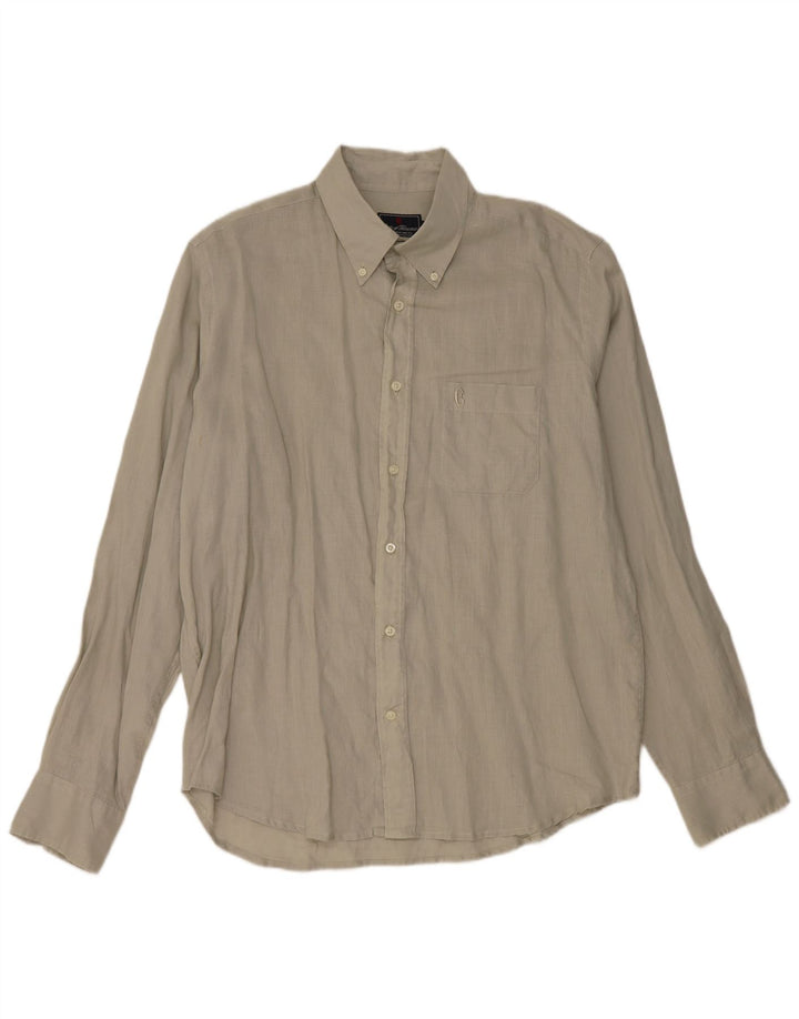 Camicia da uomo Conte of Florence 2XL Lino grigio