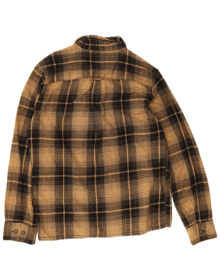 Camicia da uomo in flanella Jack & Jones in cotone a quadri marrone medio