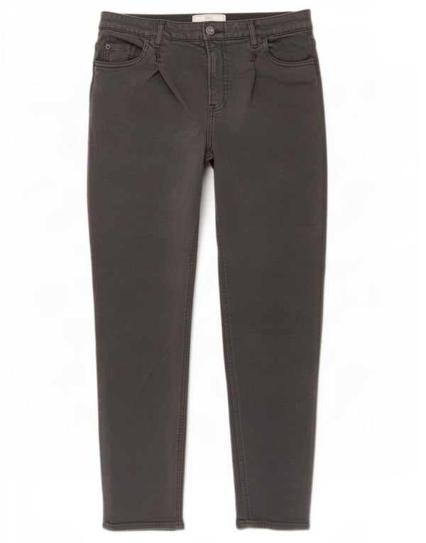 Pantaloni casual affusolati a vita alta da donna Fat Face UK 8 Small W27 L27 Grigio
