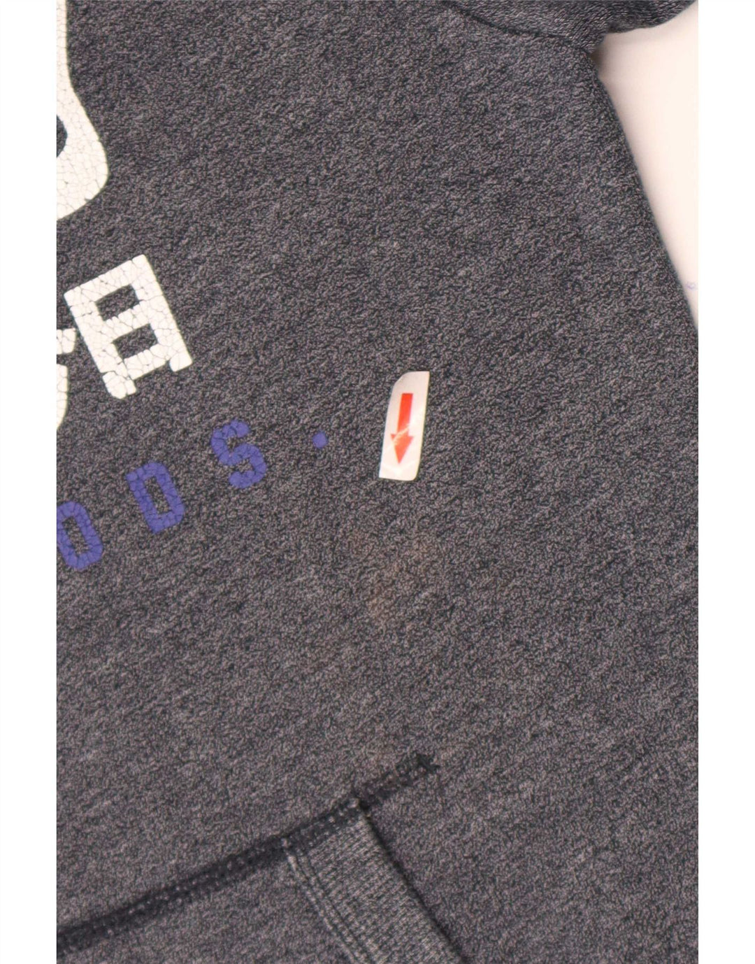 Felpa con cappuccio grafica da uomo Superdry Small in cotone grigio