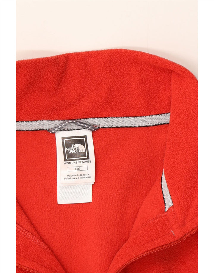 Maglione in pile da donna con collo e zip The North Face UK 16 Large Rosso Poliestere