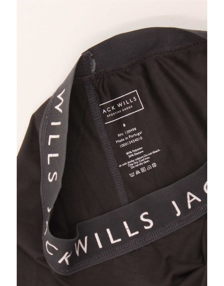 Leggings grafici da donna Jack Wills UK 8 piccolo poliestere nero