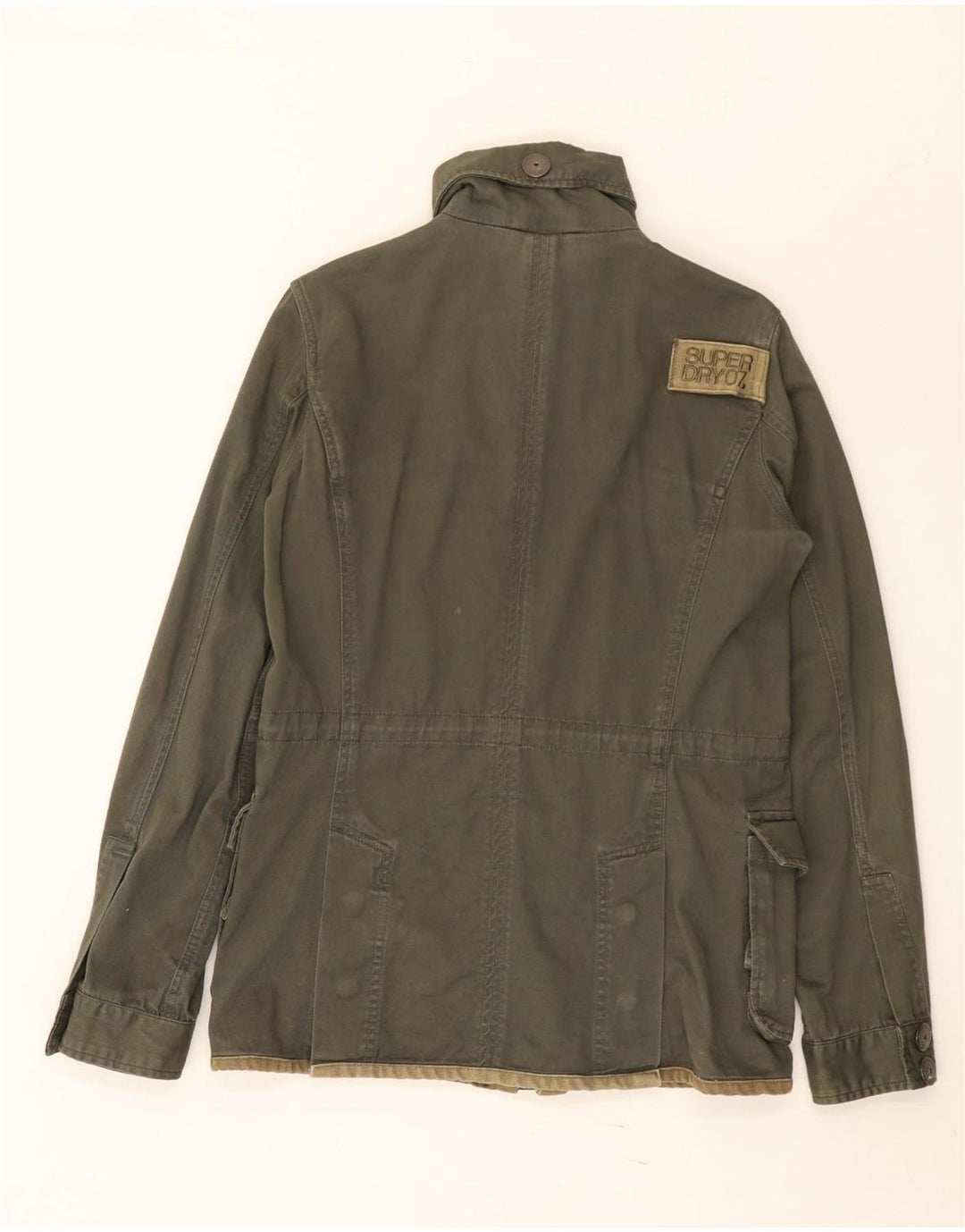 Giacca utility grafica da uomo Superdry UK 38 cotone kaki medio
