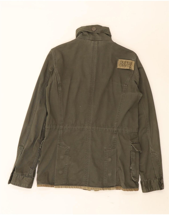Giacca utility grafica da uomo Superdry UK 38 cotone kaki medio