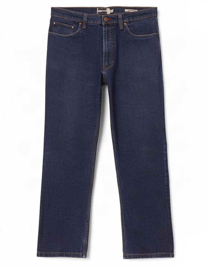 Jeans dritti da uomo Marks & Spencer W36 L31 cotone blu navy