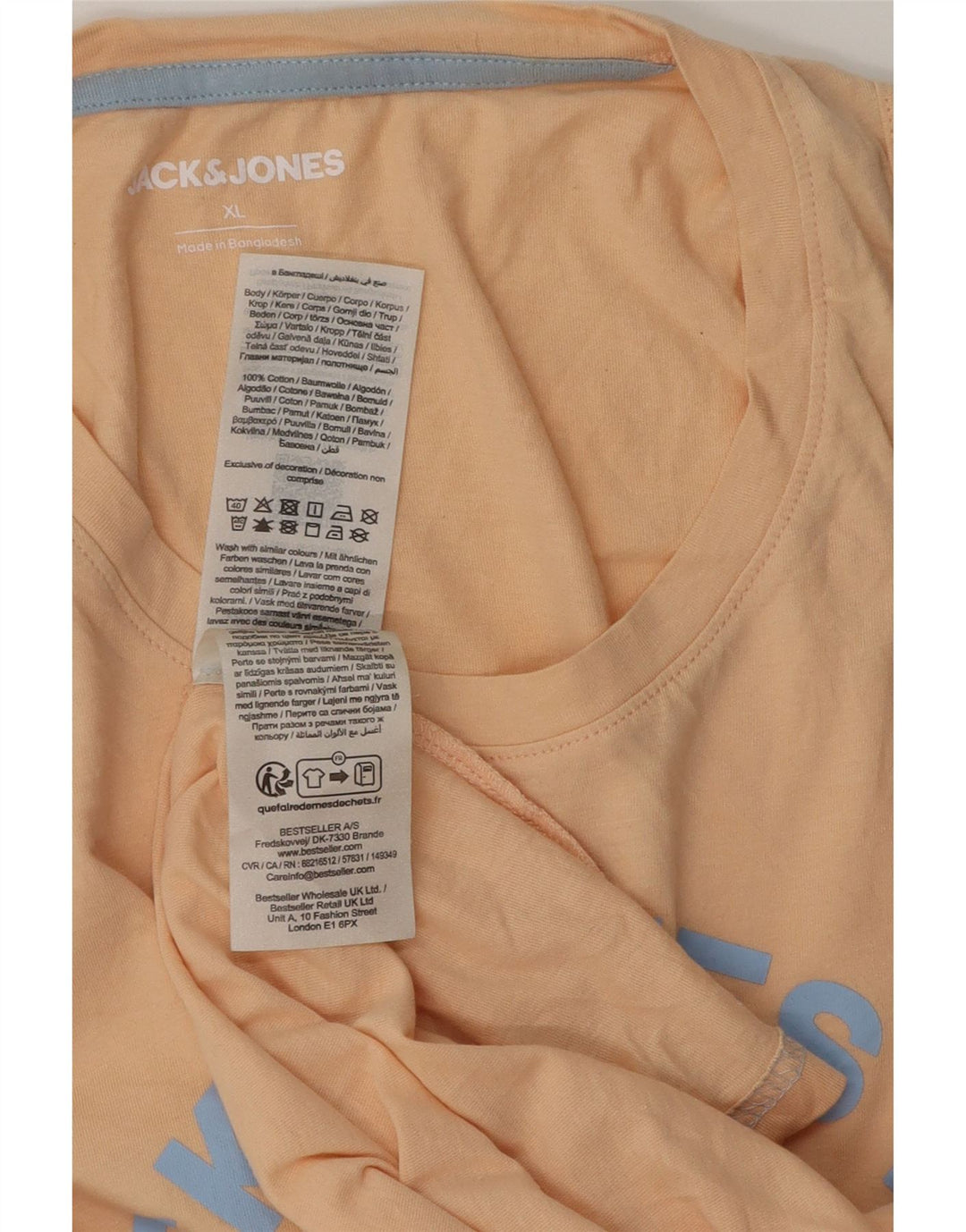 Canotta grafica da uomo Jack & Jones XL in cotone beige