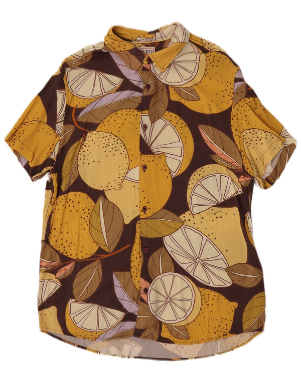 Camicia Guess da uomo a maniche corte XL multicolore