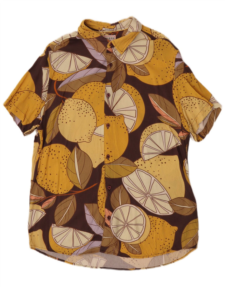 Camicia Guess da uomo a maniche corte XL multicolore